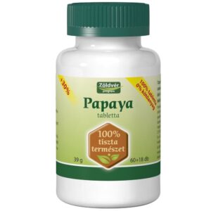 Viva Natura - Zöldvér 100%-os papaya tabletta - 60+18 db