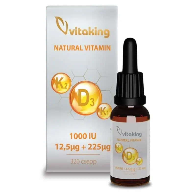 Vitaking D3-K2-K1 vitamin csepp MCT olajjal - 10ml