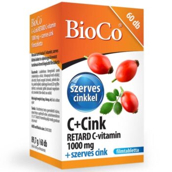 BioCo C+Cink Retard C-vitamin 1000mg + szerves Cink filmtabletta - 60db