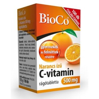 BioCo C-vitamin 500mg narancs ízű rágótabletta - 100db