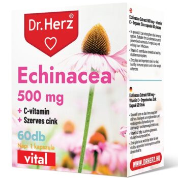 Dr. Herz Echinacea 500 mg+C-vitamin+Szerves Cink kapszula - 60db